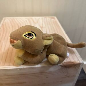 Vintage Disney Store Lion King Young Simba 6" Bean Bag Plush